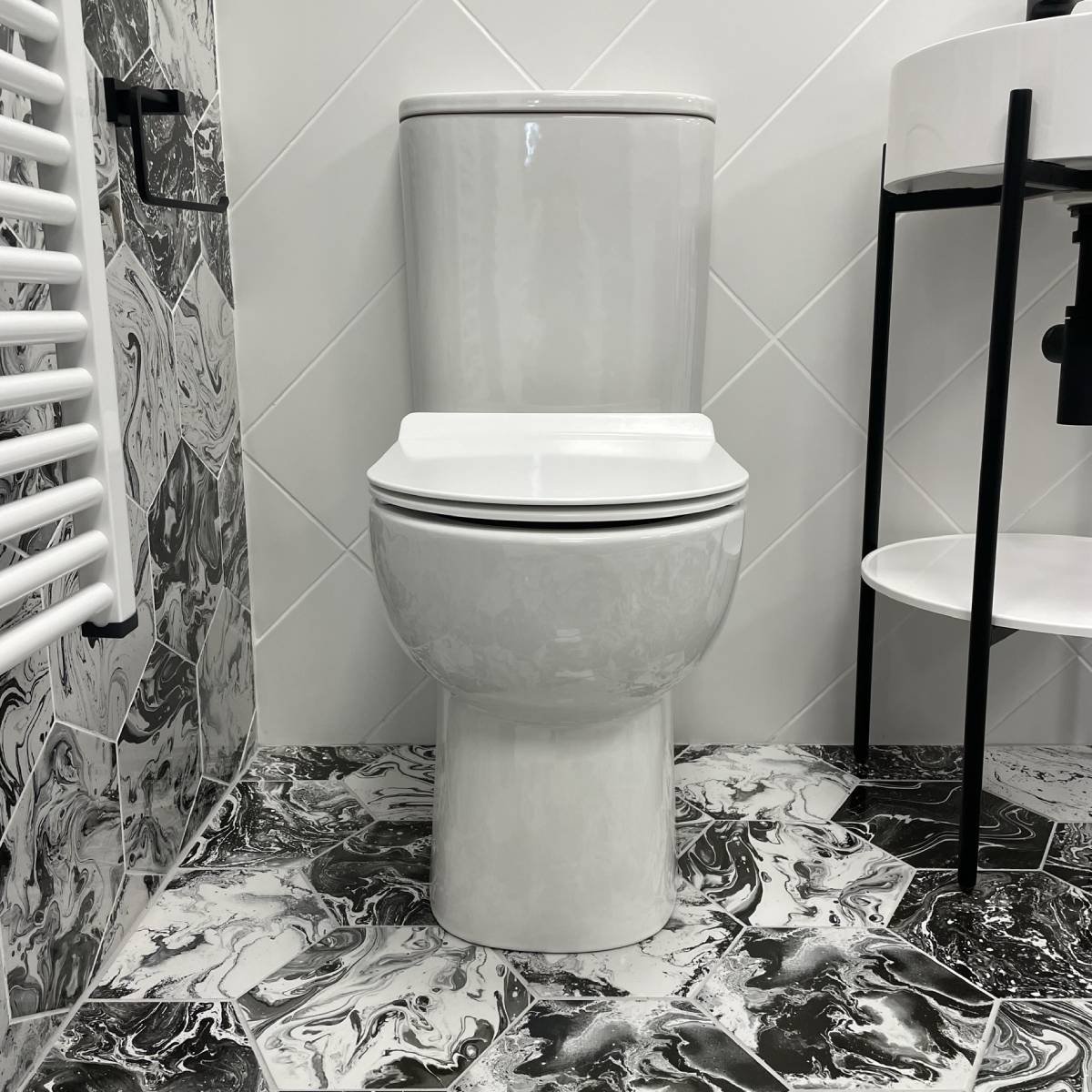 Ari Rimless Close Coupled Fully Back to Wall Toilet & Soft Close Seat (11843)