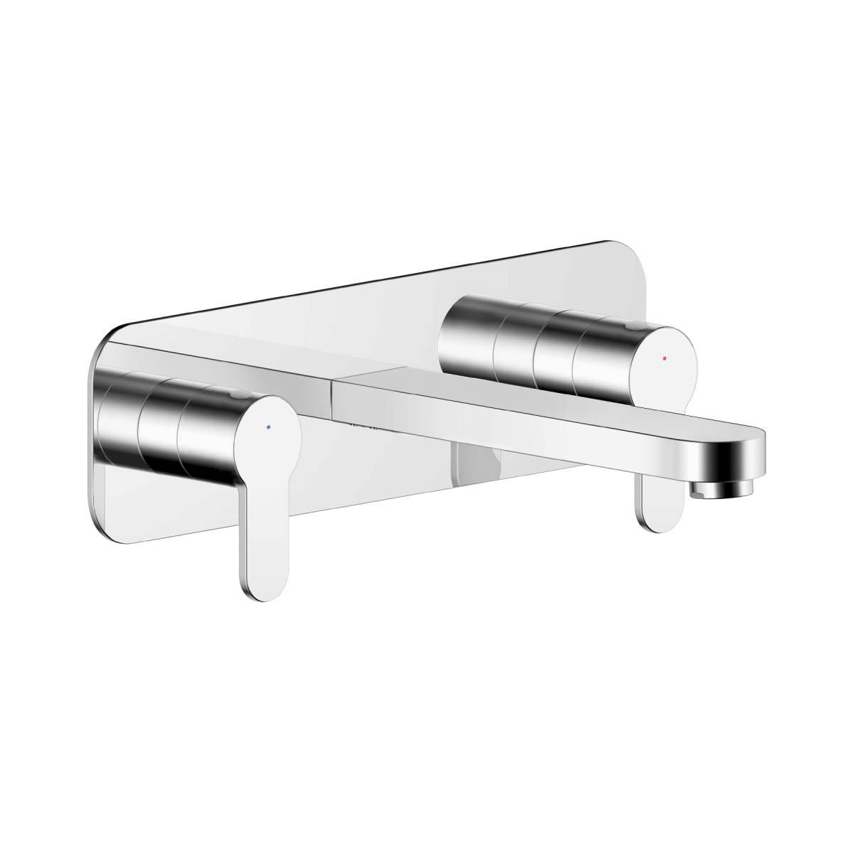 Nuie Arvan Wall Mounted 3 Hole Basin Mixer with Plate ARV350 (13530)