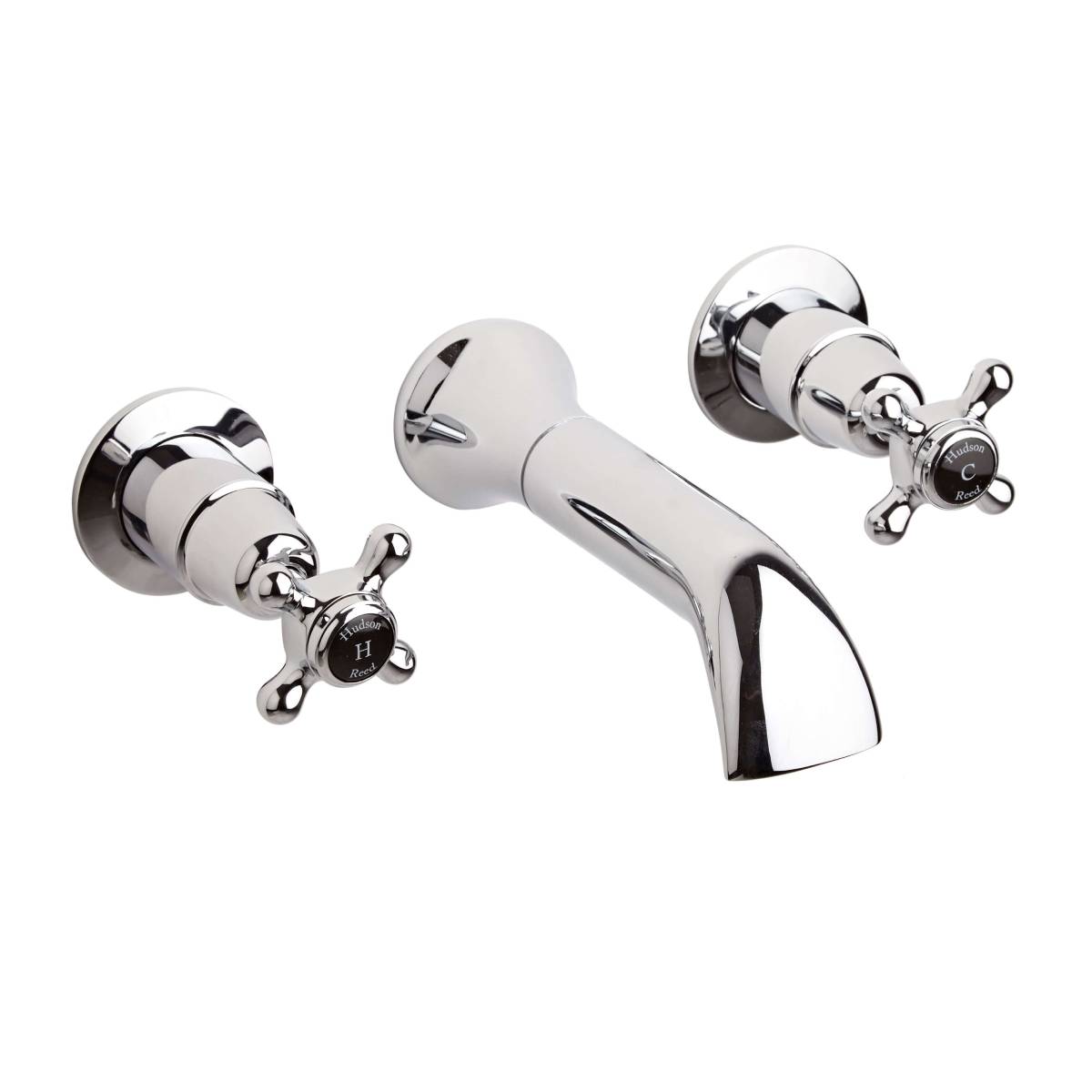 Hudson Reed Topaz with Crosshead Bath Spout & Domed Collar - Black BC409DX (2418)
