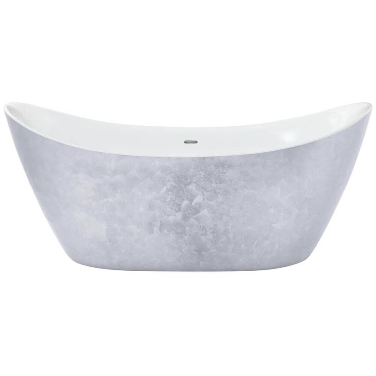 Heritage Hylton Acrylic Double Ended Slipper Bath - Stainless Steel Effect (671)