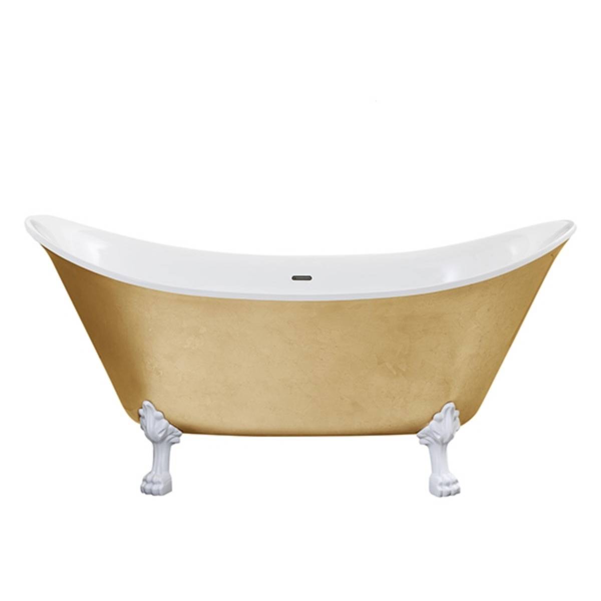 Heritage Lyddington Acrylic Double Ended Slipper Bath with Feet  - Gold Effect (8240)