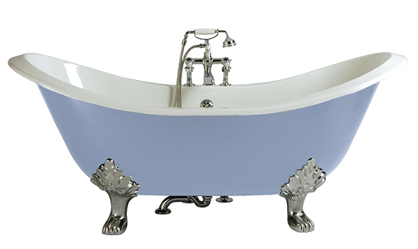 Heritage Devon 0 Tap Hole Cast Iron Doubled Ended Bath with Cast Iron Bath Feet (1120)