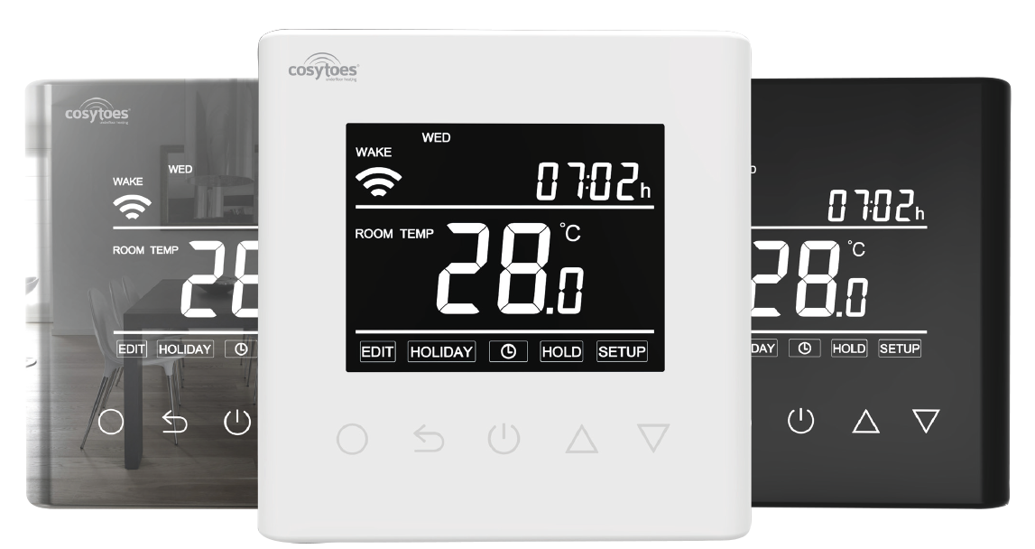 Cosytoes Curve WiFi Timerstat for Electrical Underfloor Heating - Black (7461)