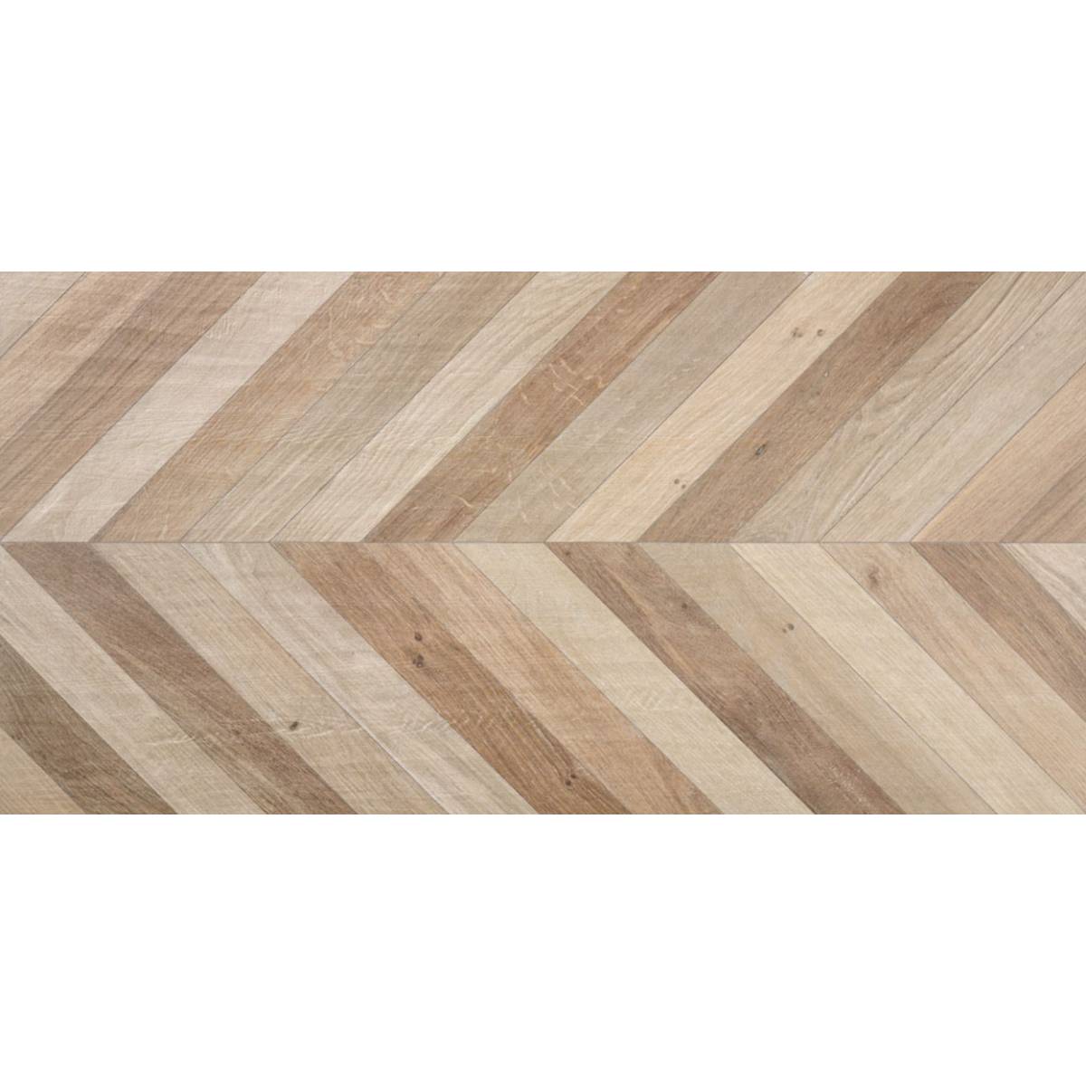 Chevrons Automne 60 x 120cm Rectified Wood Effect Tile - 1.44sqm perbox (12629)