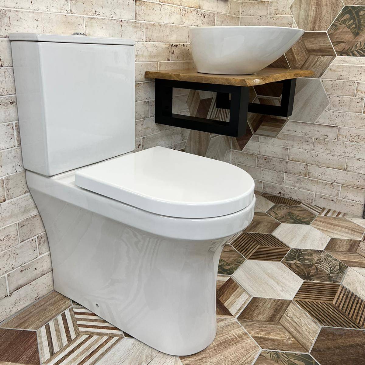 Cali Comfort Height Rimless Fully Back to Wall Toilet & Soft Close Seat (12509)