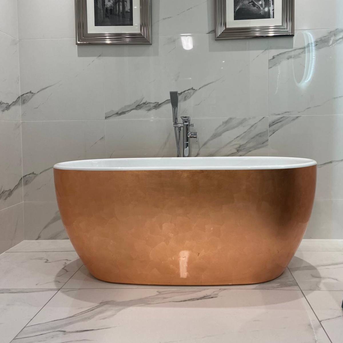 Cannes 1500mm Luxury Freestanding Bath - Copper Leaf Finish (10999)