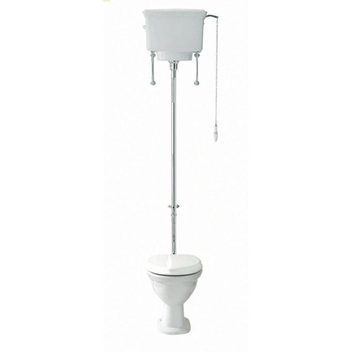 Canterbury Traditional High Level Toilet with White Soft Close Seat (11912)