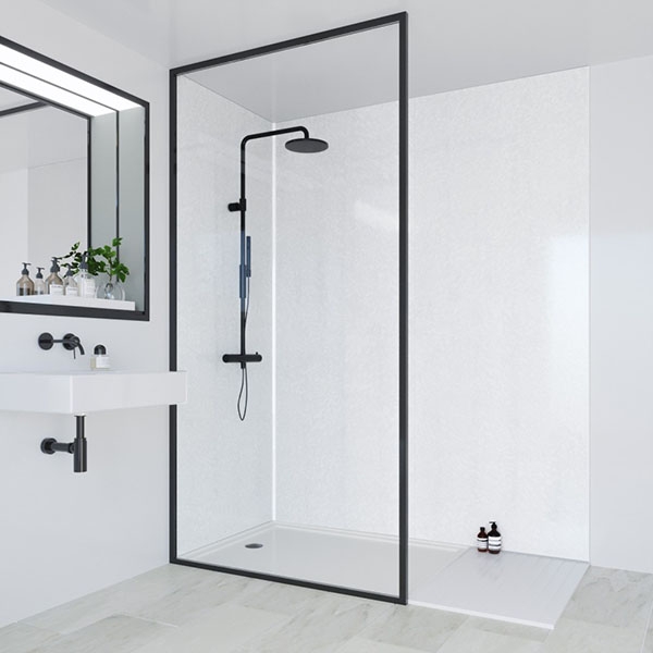 Multipanel Classic Collection Frost White 1200mm Shower Panel (3440)