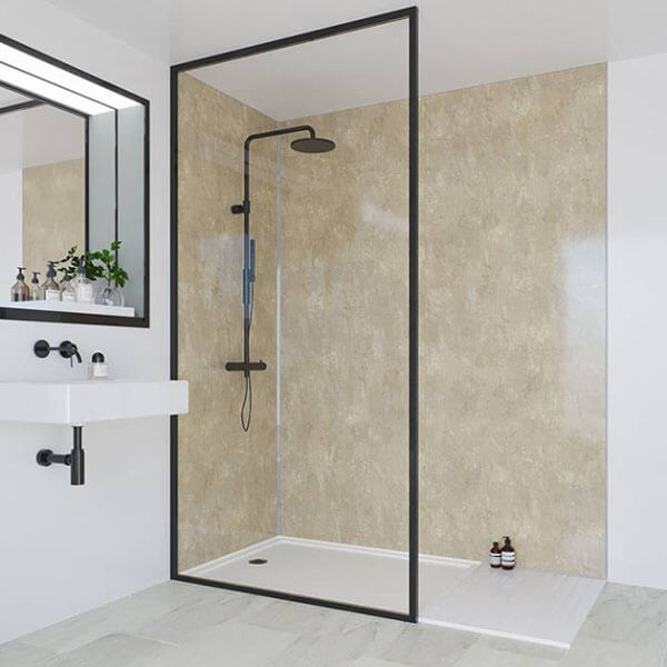 Multipanel Classic Collection Travertine 598mm Shower Panel (3496)