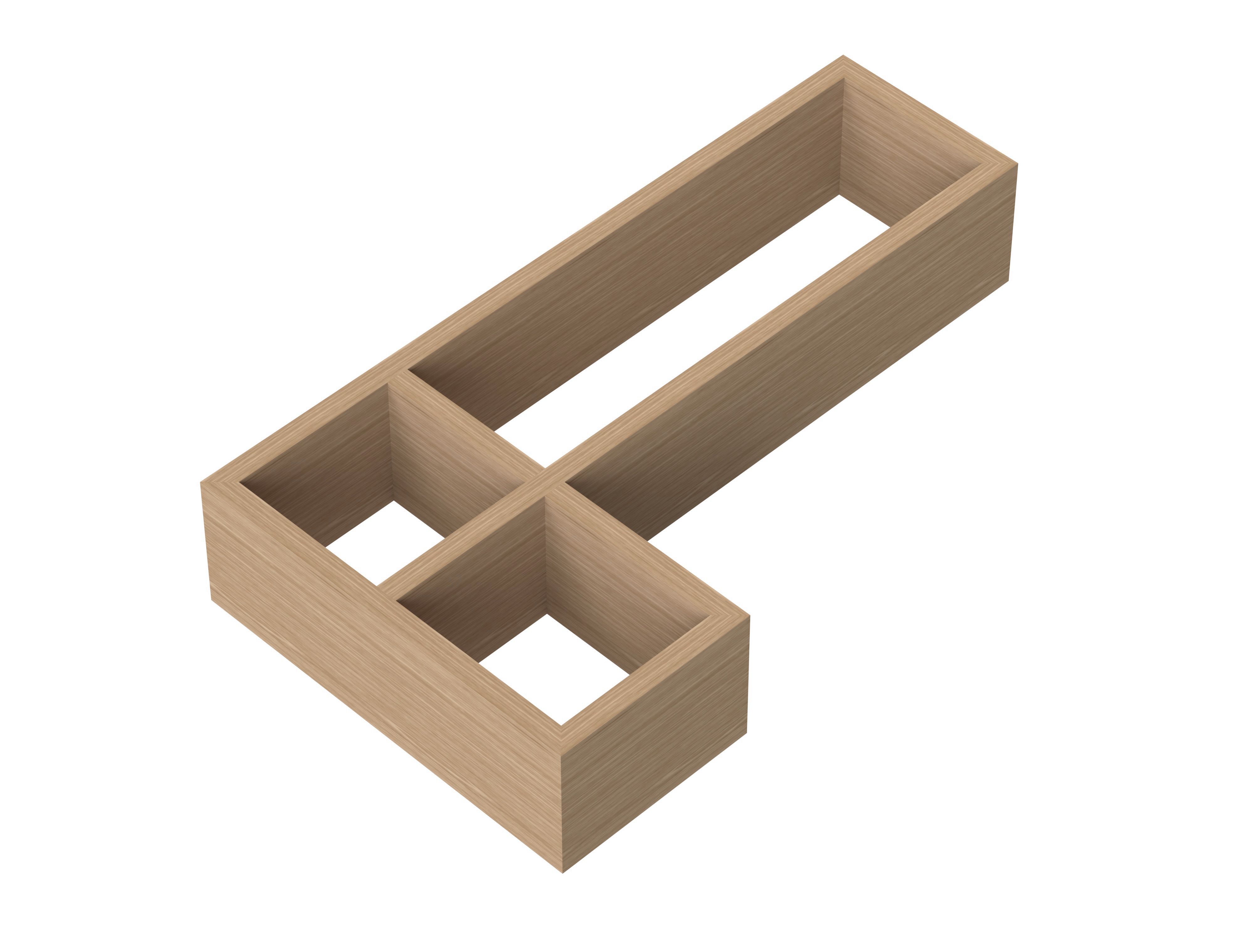 Hudson Reed Accessories L-Shaped Bamboo Drawer Organiser (18873)