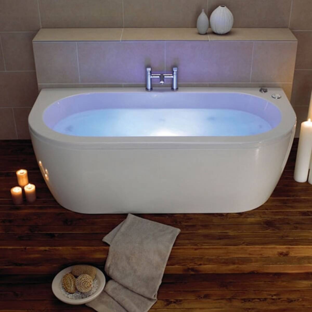 Moods Bathrooms to Love Decadence 1700 x 800mm Luxury Back to Wall Double Ended Bath  (14330)