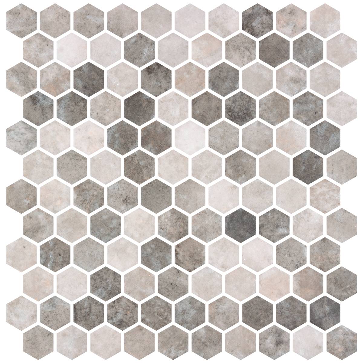 Hex Zement Sand Non Slip 30.1 x 29.0cm Mosaic Sheet (11810)