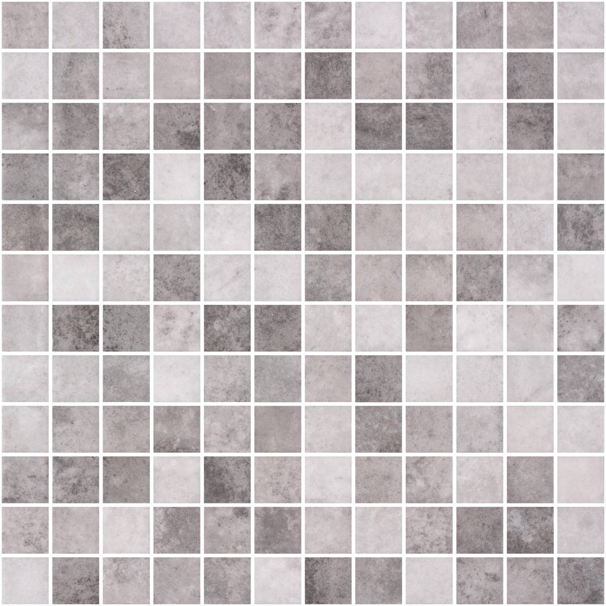 Zement Grey Square Non Slip 31.1 x 31.1cm Mosaic Sheet (11788)