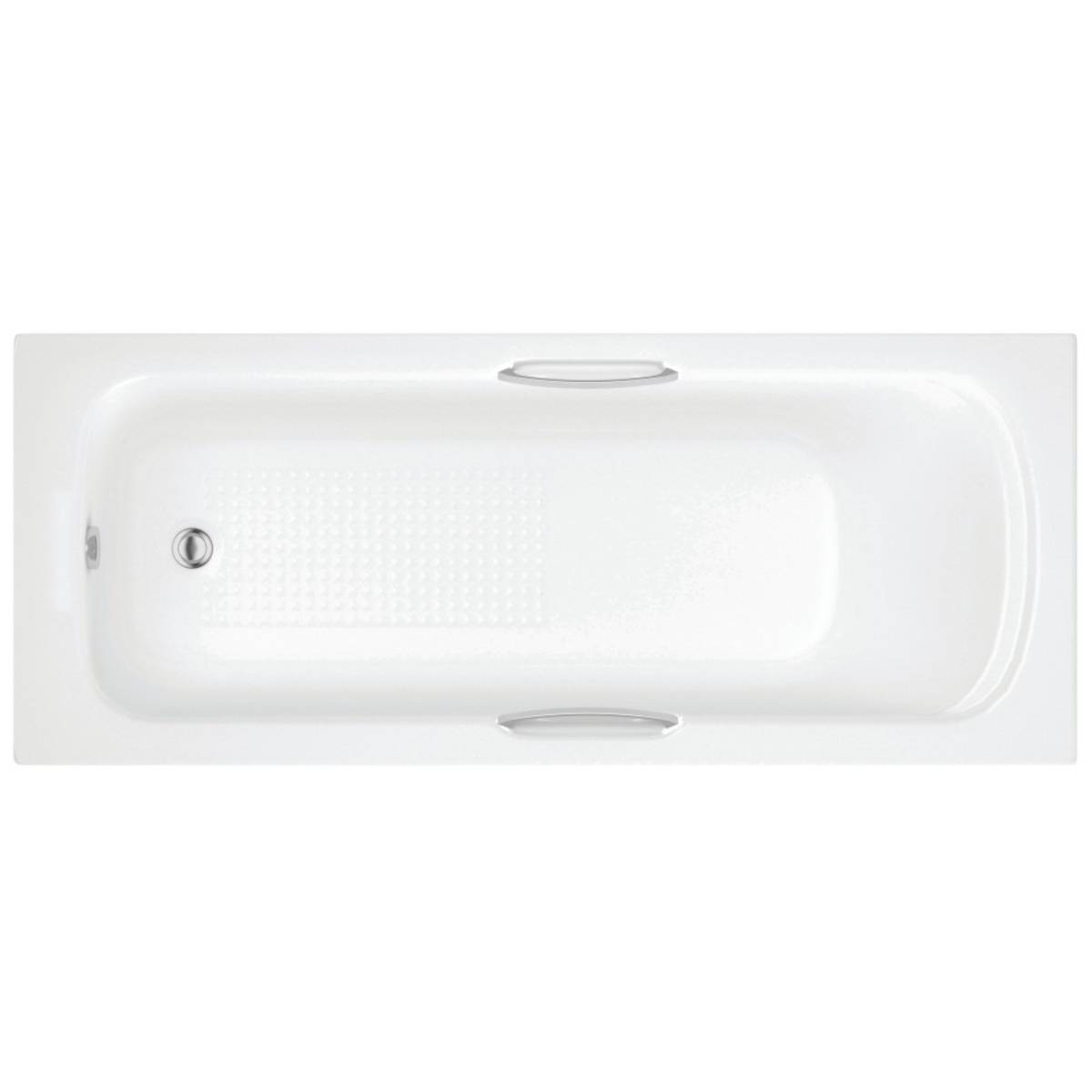 Moods Bathrooms to Love Granada II Supercast 1700 x 700mm Single Ended Bath with Anti Slip Twin Grip (8089)
