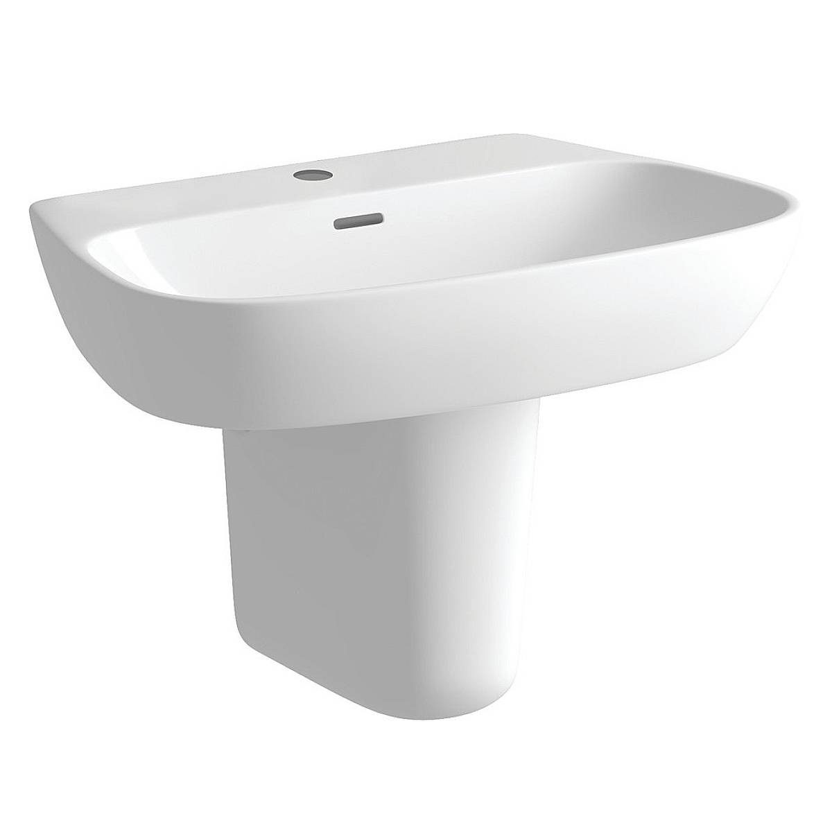 Moods Bathrooms to Love Amyris 600mm Basin & Semi Pedestal (7641)