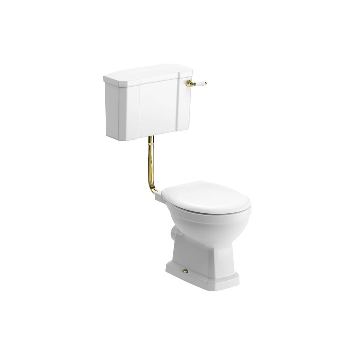 Ari Design London Low Level WC w/Brushed Brass Finish & Soft Close Seat