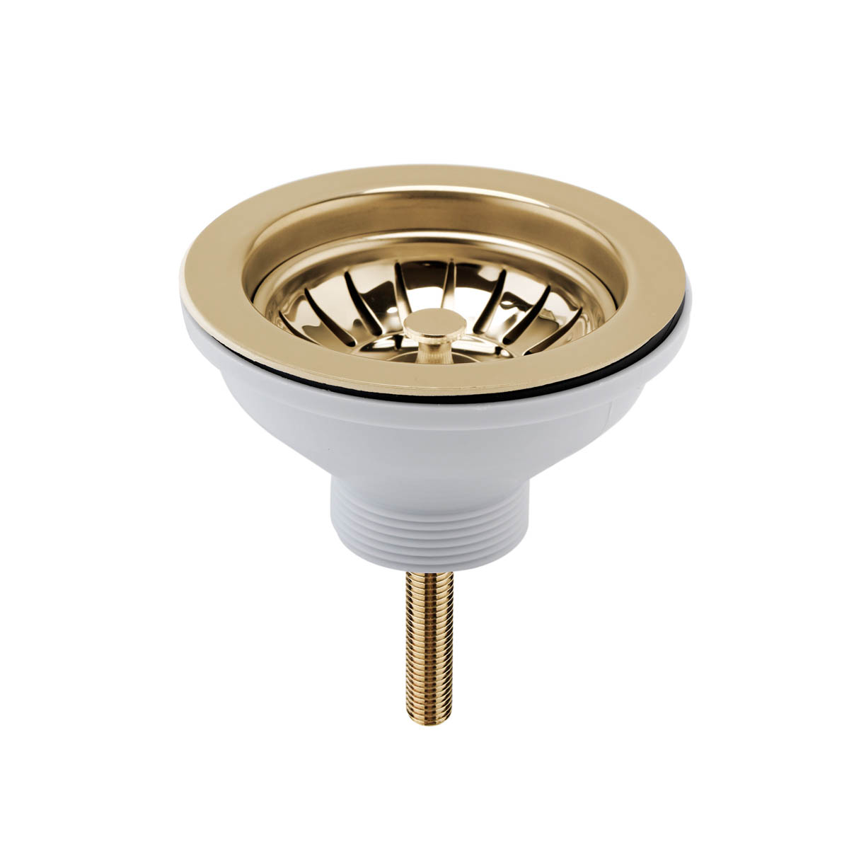 Nuie Strainer with Pull Out Basket - Brushed Brass (20385)