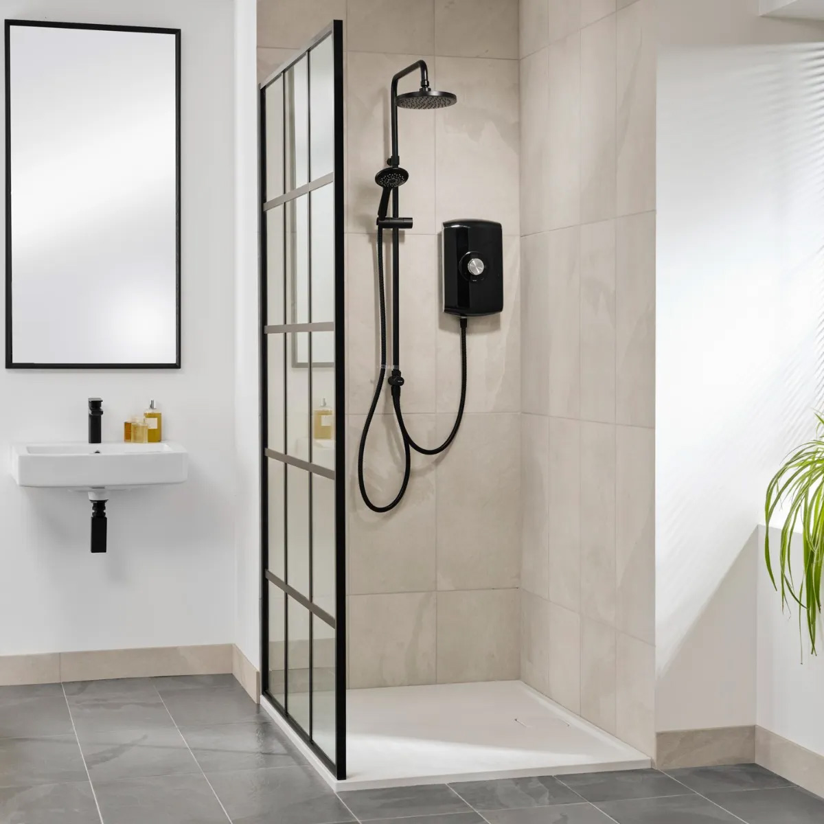 Triton Amore DuElec Electric Shower - Gloss Black (15971)