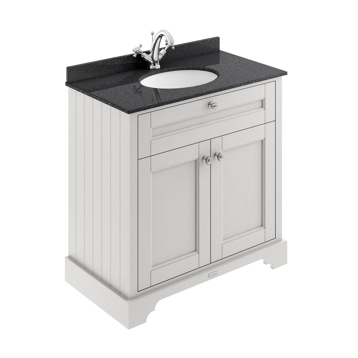 Hudson Reed Traditional Old London Timeless Sand 800mm Cabinet & Black Marble Top 1 Tap Hole