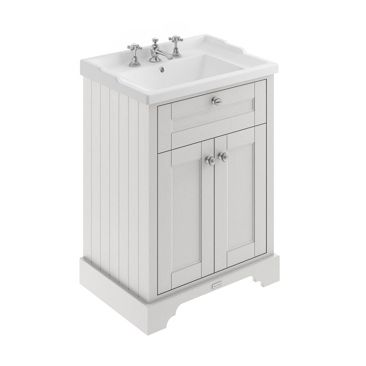 Hudson Reed Traditional Old London Timeless Sand 600mm Cabinet & Basin 3 Tap Hole