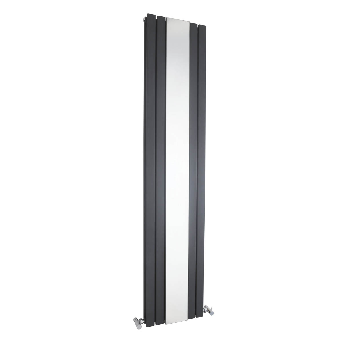 Hudson Reed Sloane 1800 x 381mm Double Panel Radiator with Mirror - Anthracite HLA84 (6373)