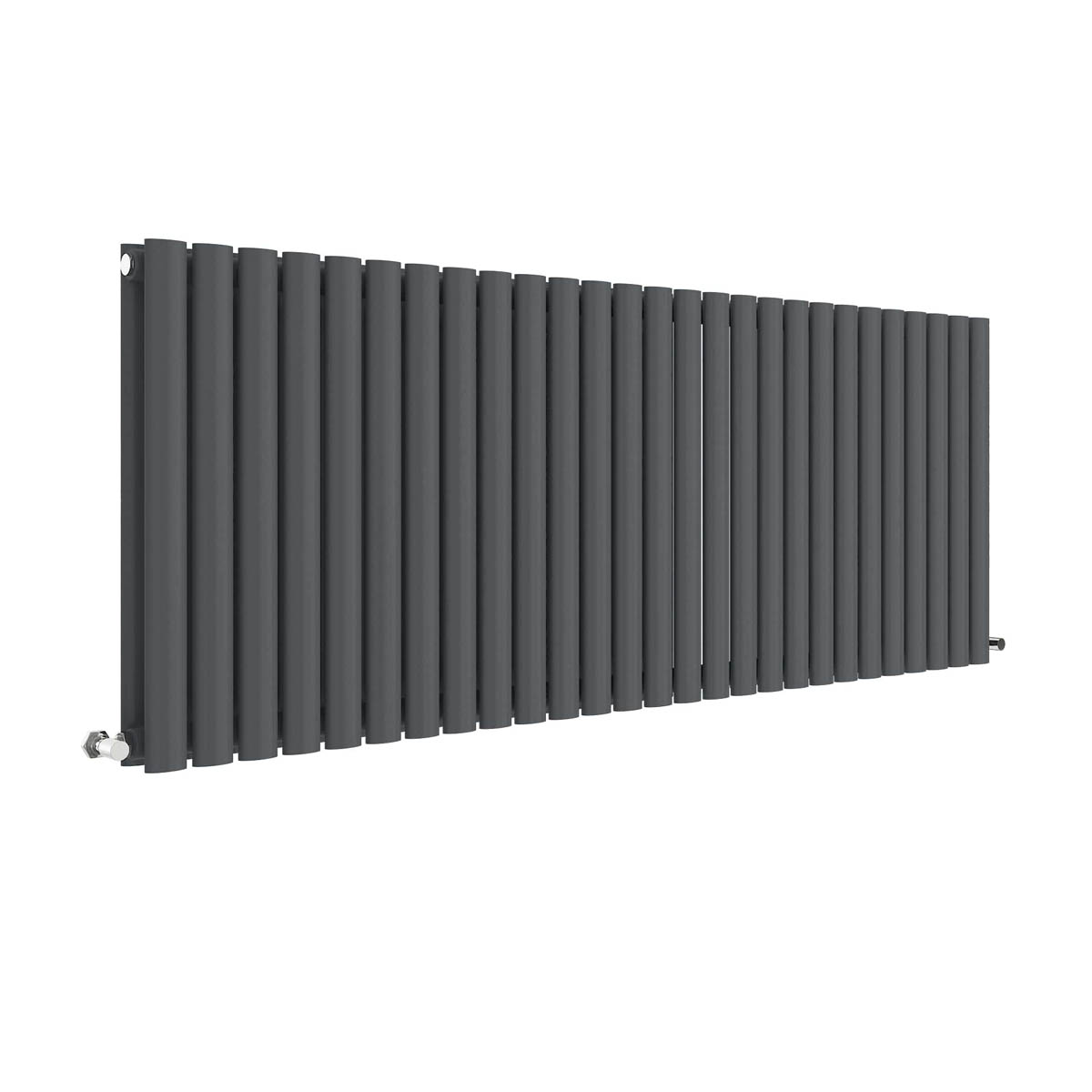 Hudson Reed Revive Horizontal Double Panel Radiator 600 x 1572mm - Anthracite (18628)