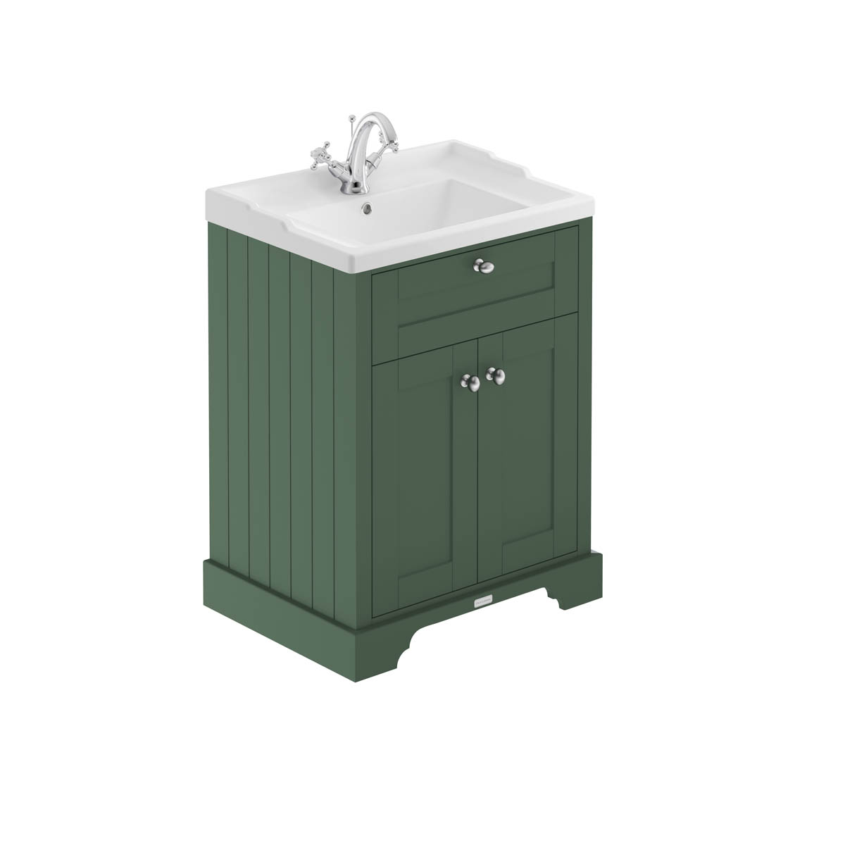 Hudson Reed Traditional Old London Hunter Green 600mm Cabinet & Basin 1 Tap Hole