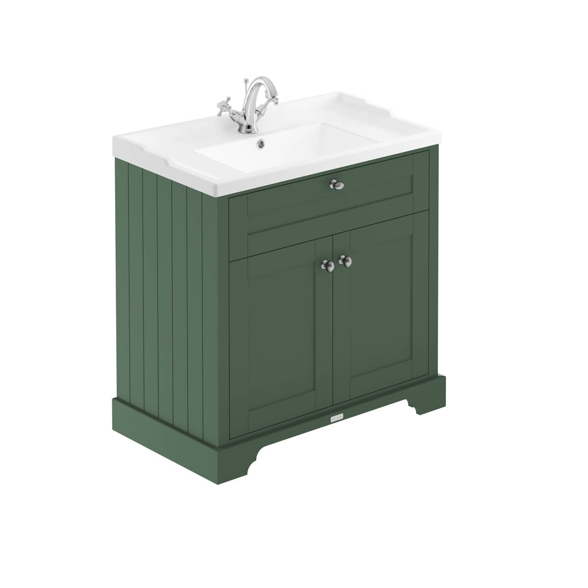 Hudson Reed Traditional Old London Hunter Green 800mm Cabinet & Basin 1 Tap Hole