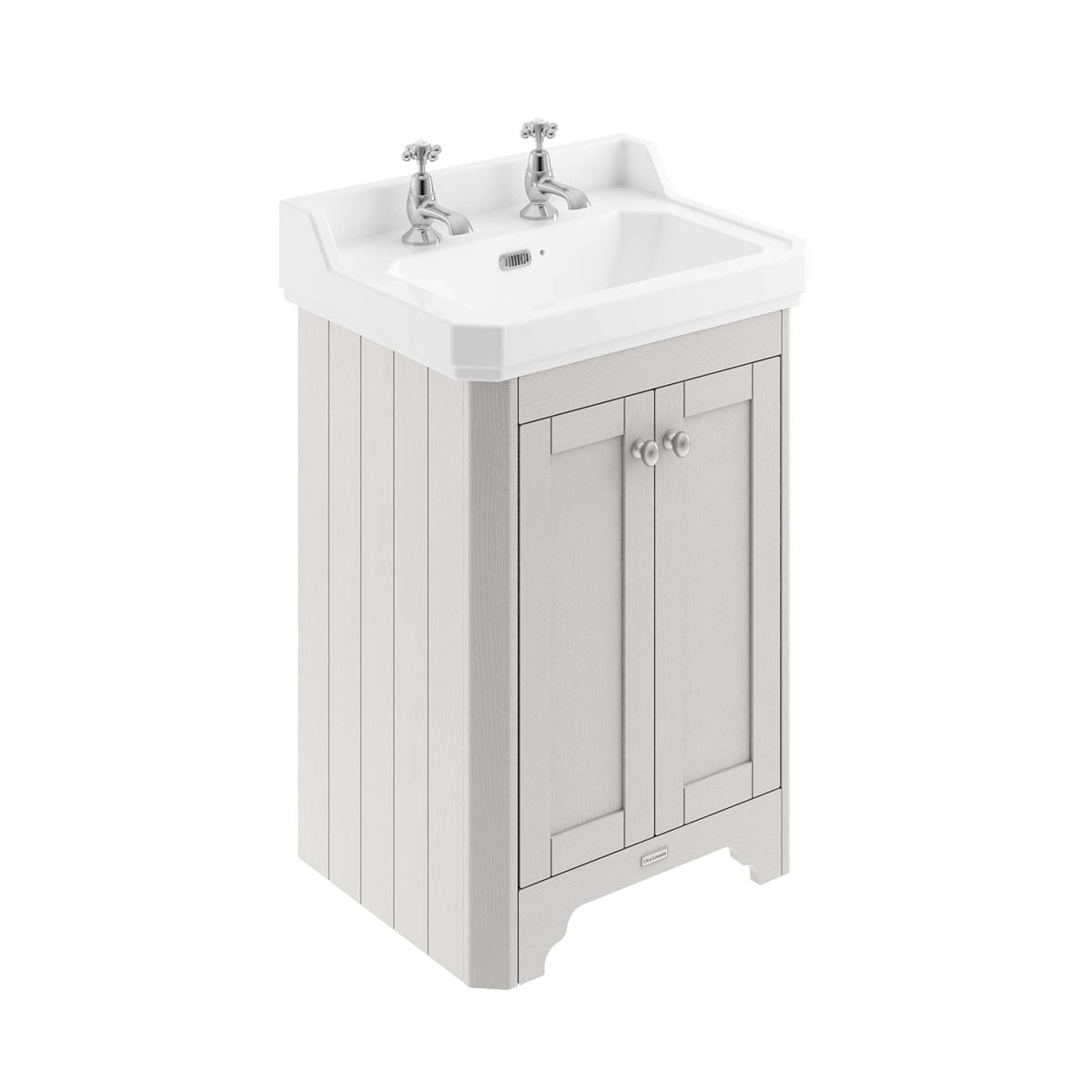 Hudson Reed Traditional Old London Timeless Sand 595mm 2-Door Unit & Basin 2 Tap Hole