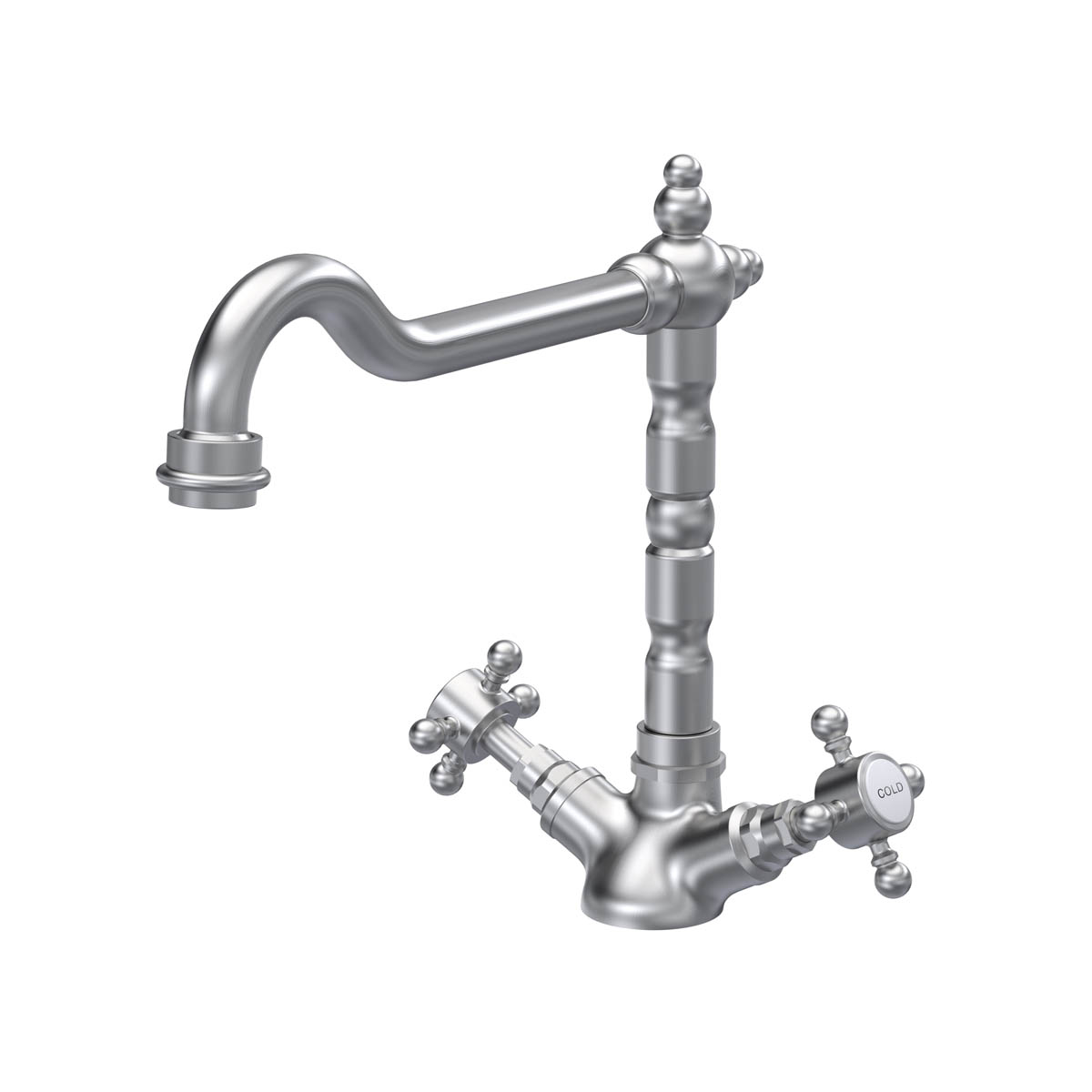 Nuie French Classic Traditional Mono Kitchen Tap - Brushed Nickel (20372)