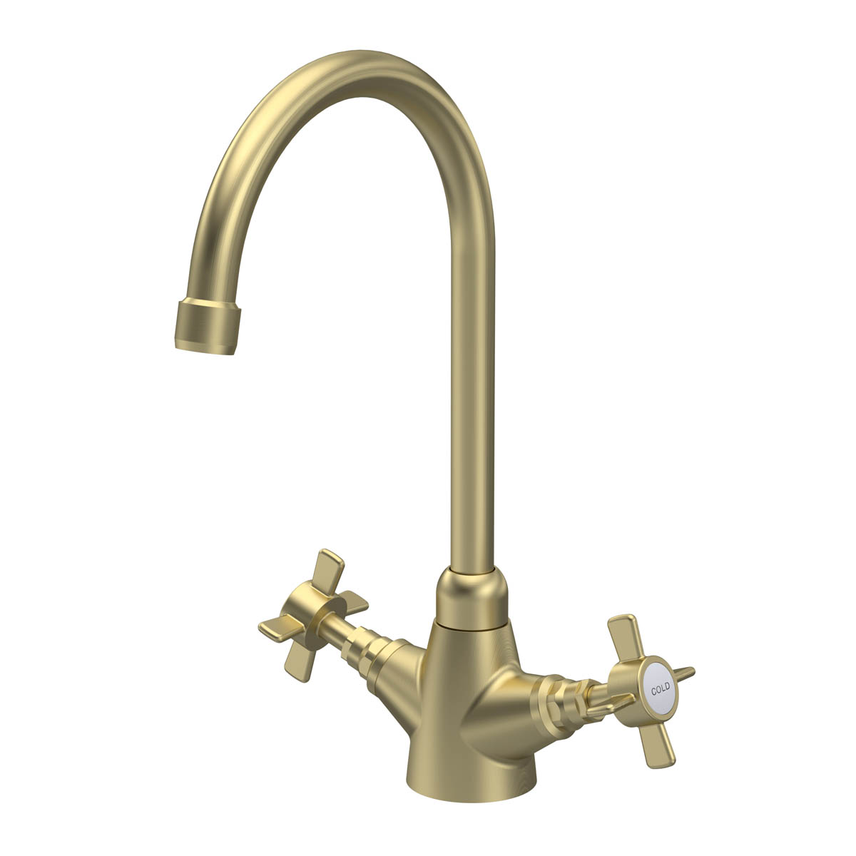 Nuie Traditional Mono Kitchen Tap - Brushed Brass (20367)