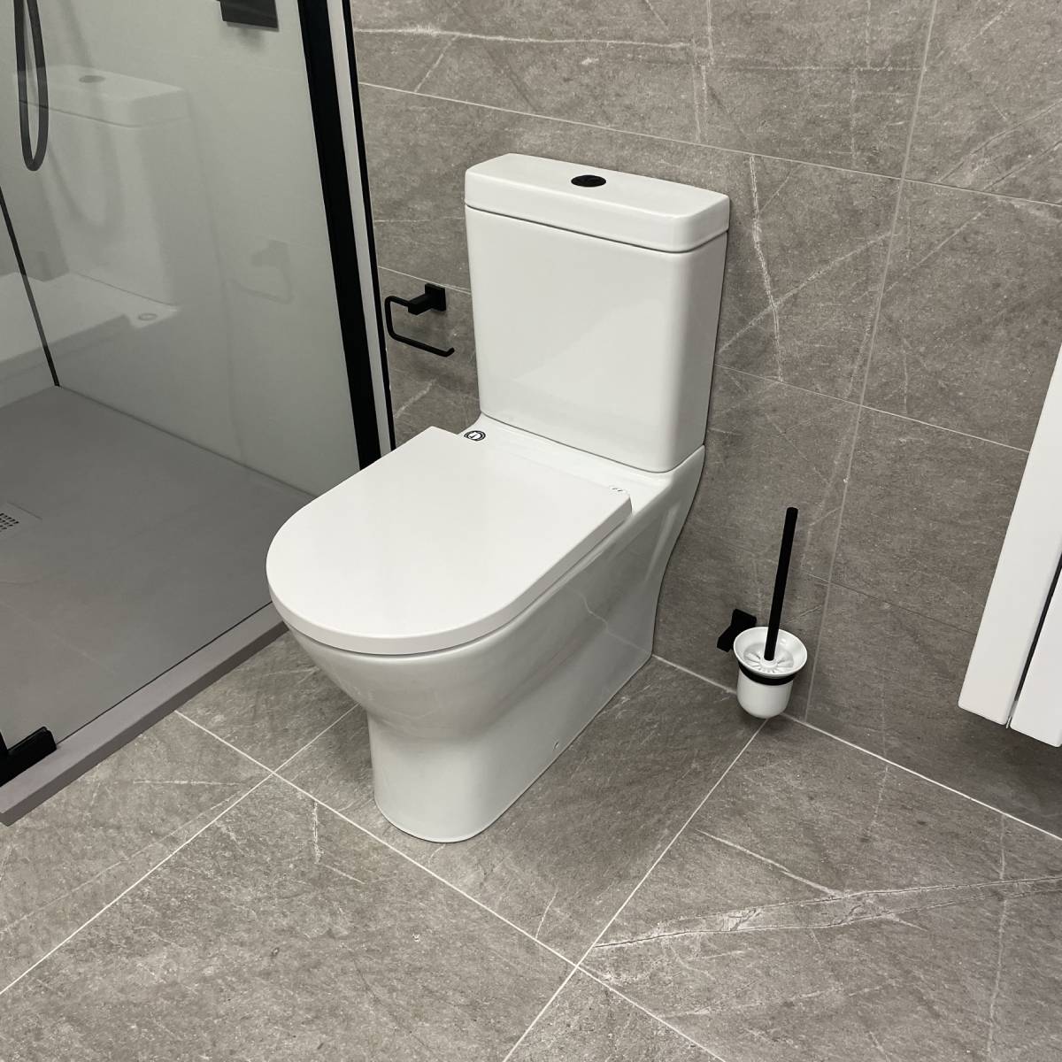 Marbella Rimless Close Coupled Fully Back To Wall Comfort Height Toilet & Soft Close Seat (5936)