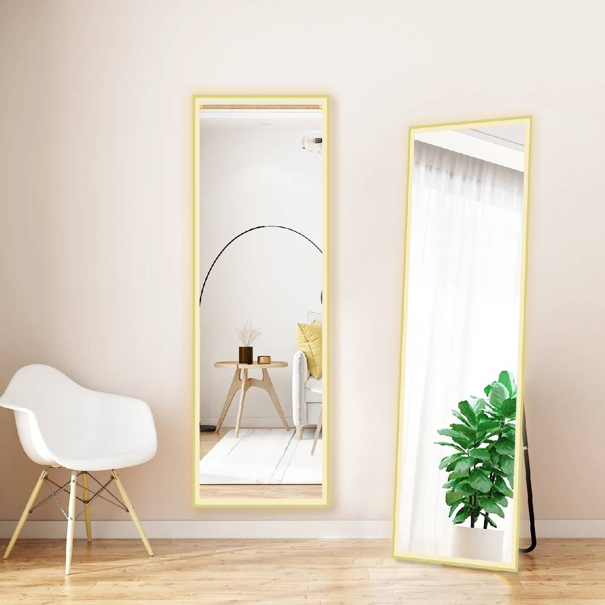 Belleza 1500mm x 500mm Brushed Brass LED Mirror with Colour Change (20534)