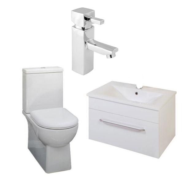 Milan Toilet & Vanity Basin Suite - 14316 Image