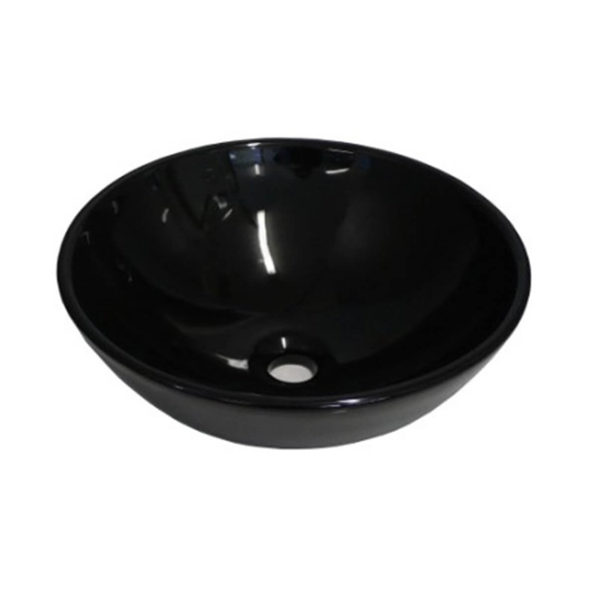 Objekt Ceramica Mona 405mm Counter Top Basin - Gloss Black (11149)