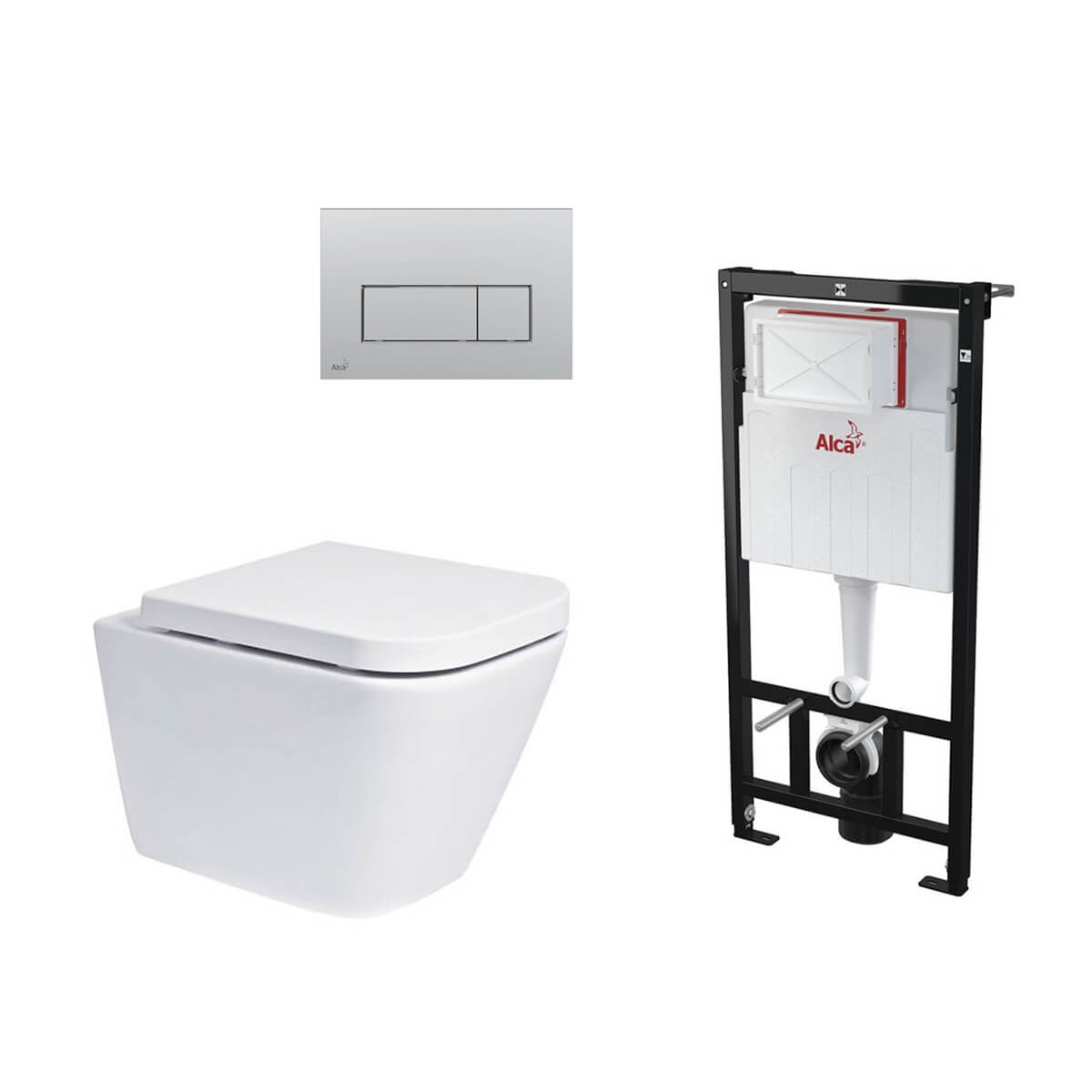 Linea Wall Hung Toilet & Alca 2 in 1 1.2m Frame Deal (11294)