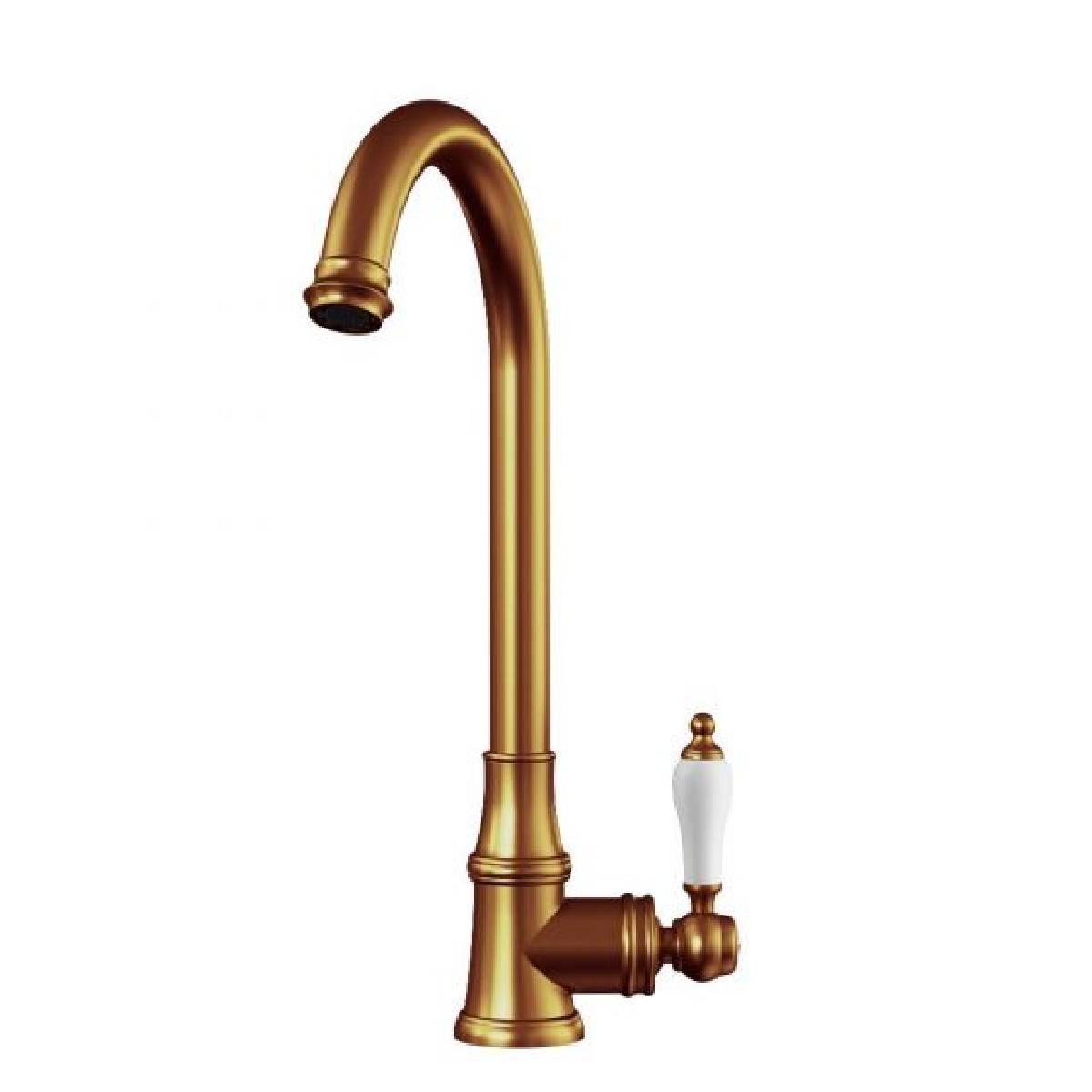 Elect Traditional Style Kitchen Sink Mixer with Swivel Spout & Single Lever - Brushed Copper Finish (10953)