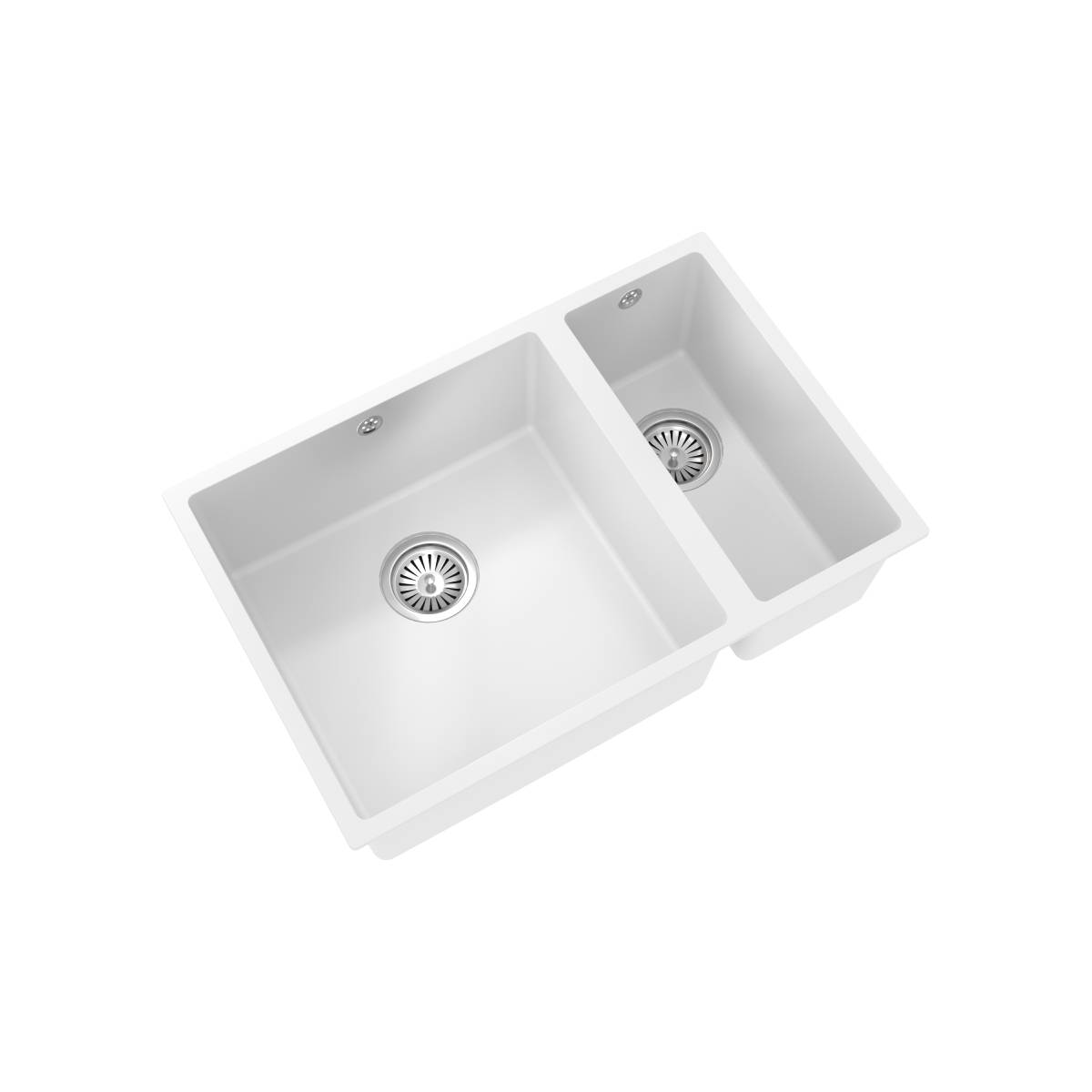 Ellsi Comite Granite 1.5 Bowl Undermount Kitchen Sink & Waste - Matt White (12022)