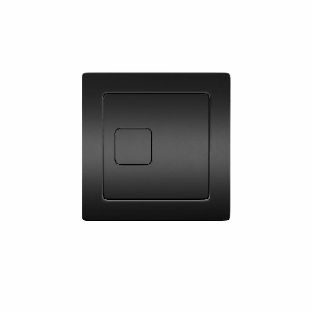 Square Dual Flush Plate - Black (15695)