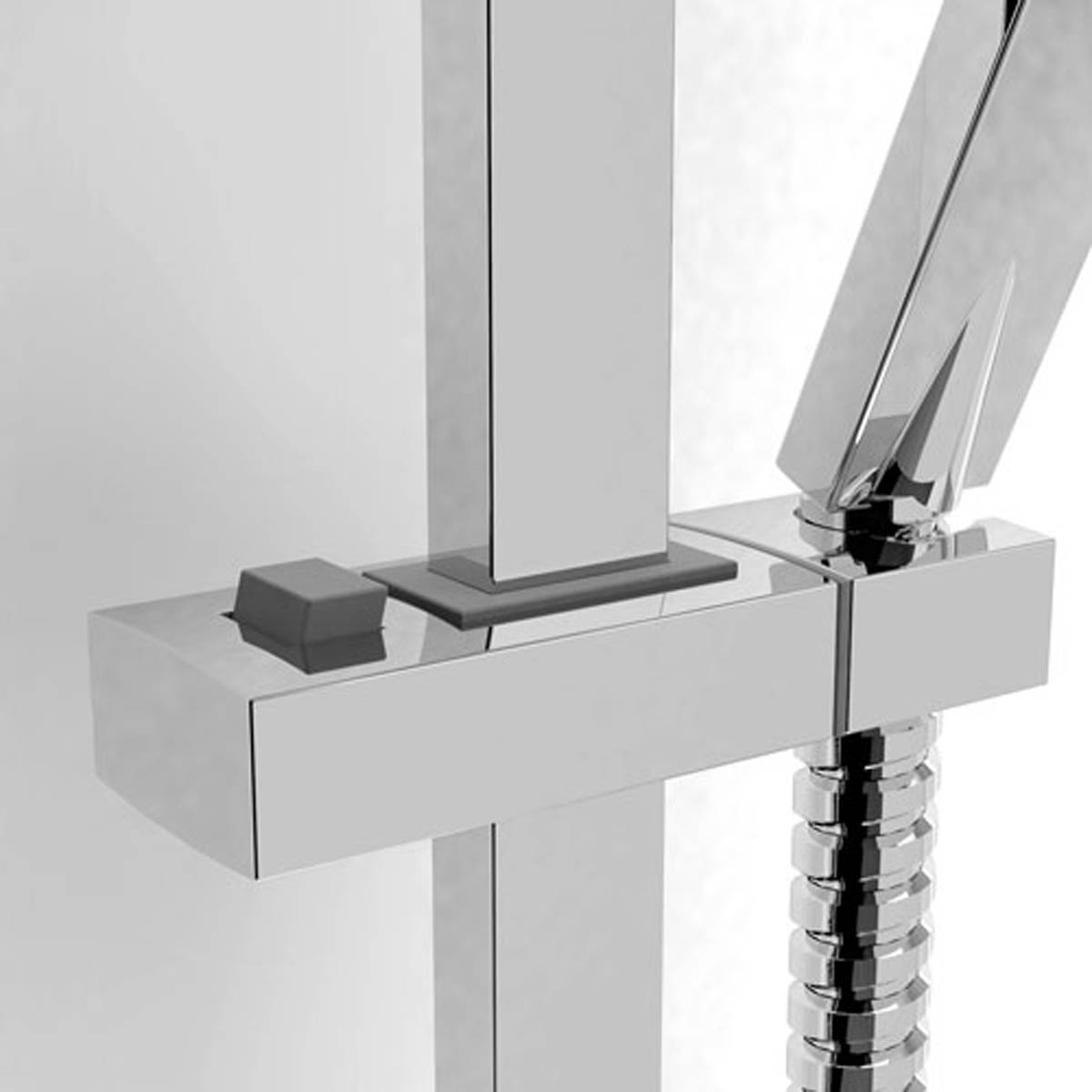 Synergy Square Cool Touch Thermostatic Riser Shower