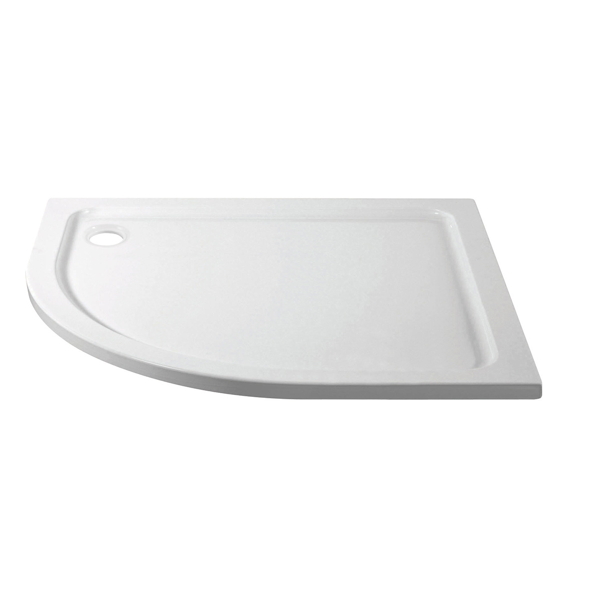 Elements 1000 x 800mm Offset Quadrant Slim Line Shower Tray - Left Hand with Corner Waste (20665)
