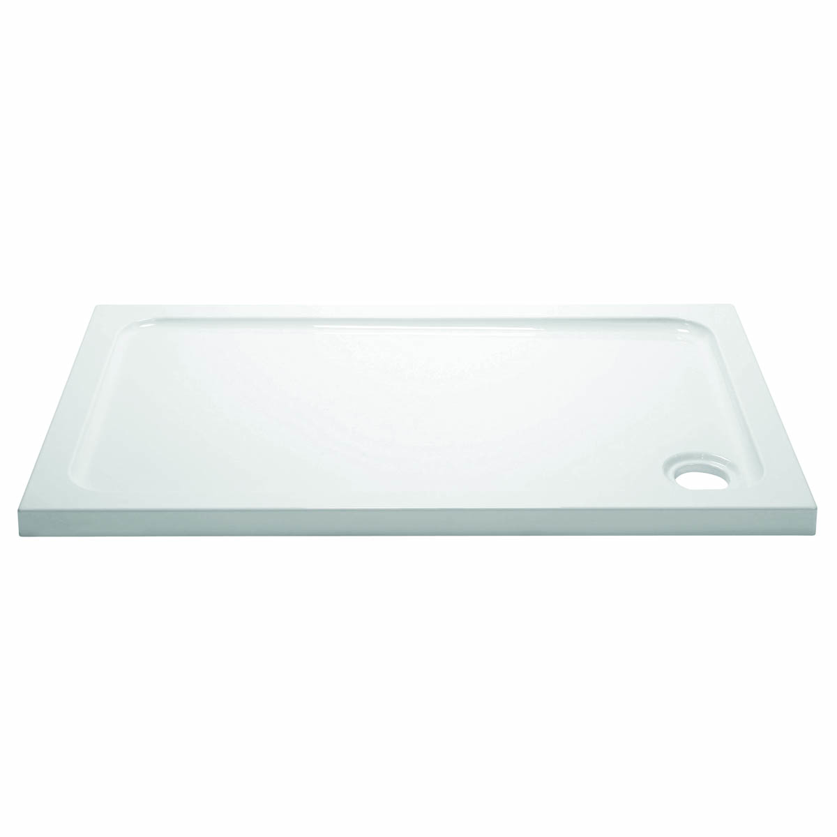 Elements 900 x 760mm Rectangle Slim Line Shower Tray with Corner Waste (20543)