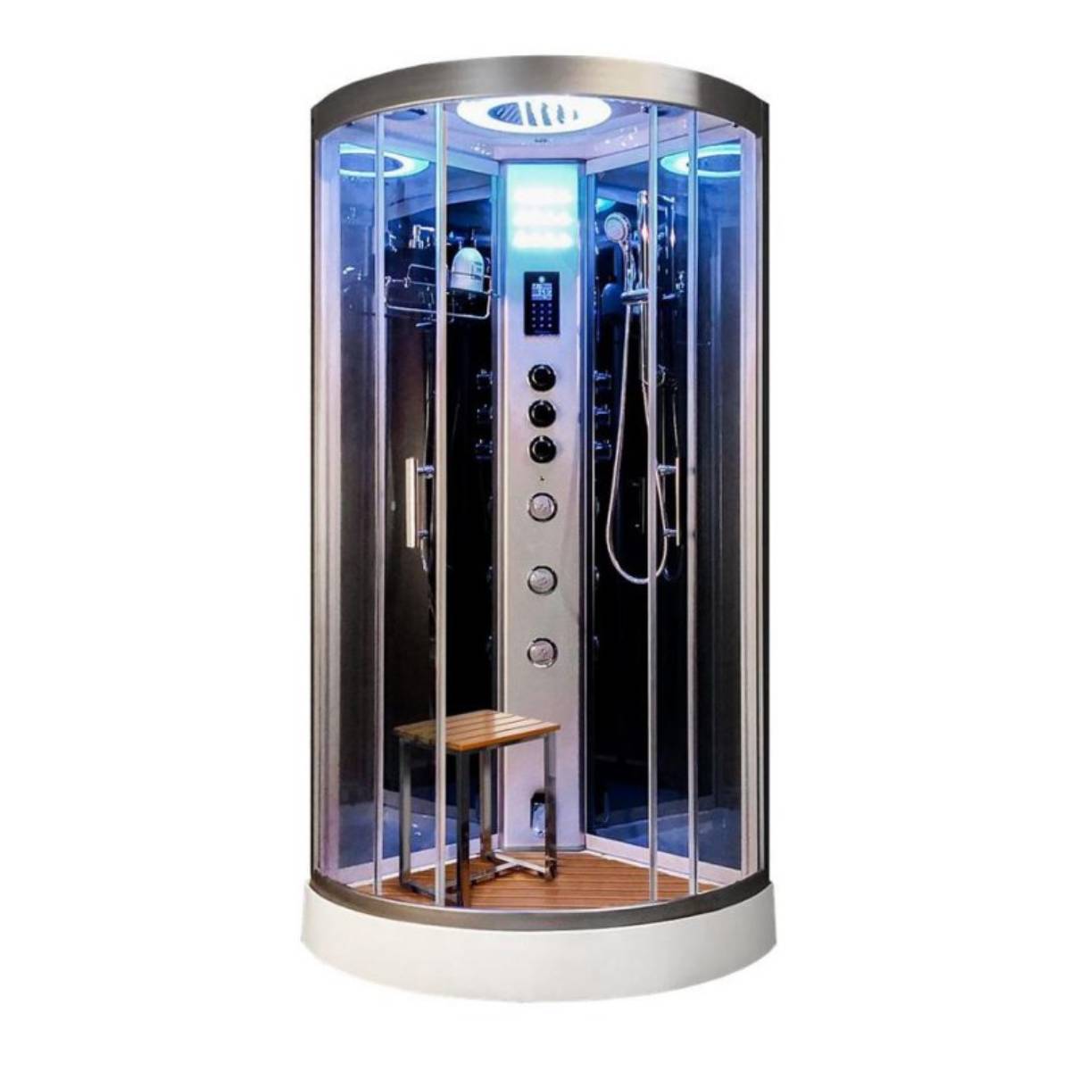 Vidalux Essence 900mm Steam Shower Enclosure - Mirror (11503)