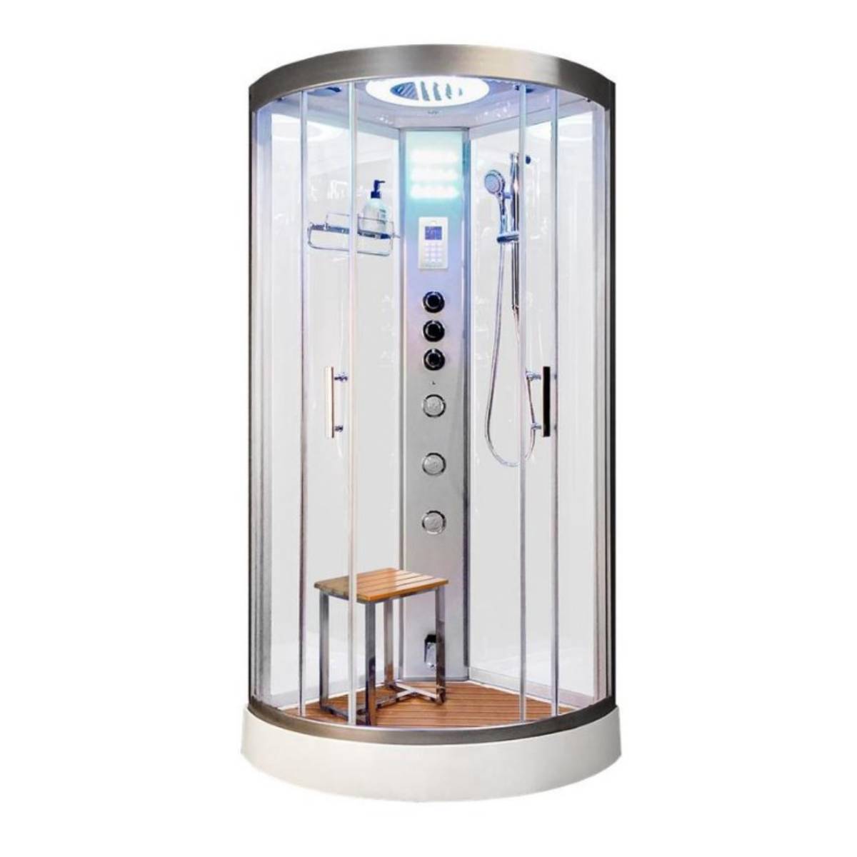 Vidalux Essence 900mm Steam Shower Enclosure - White (11504)