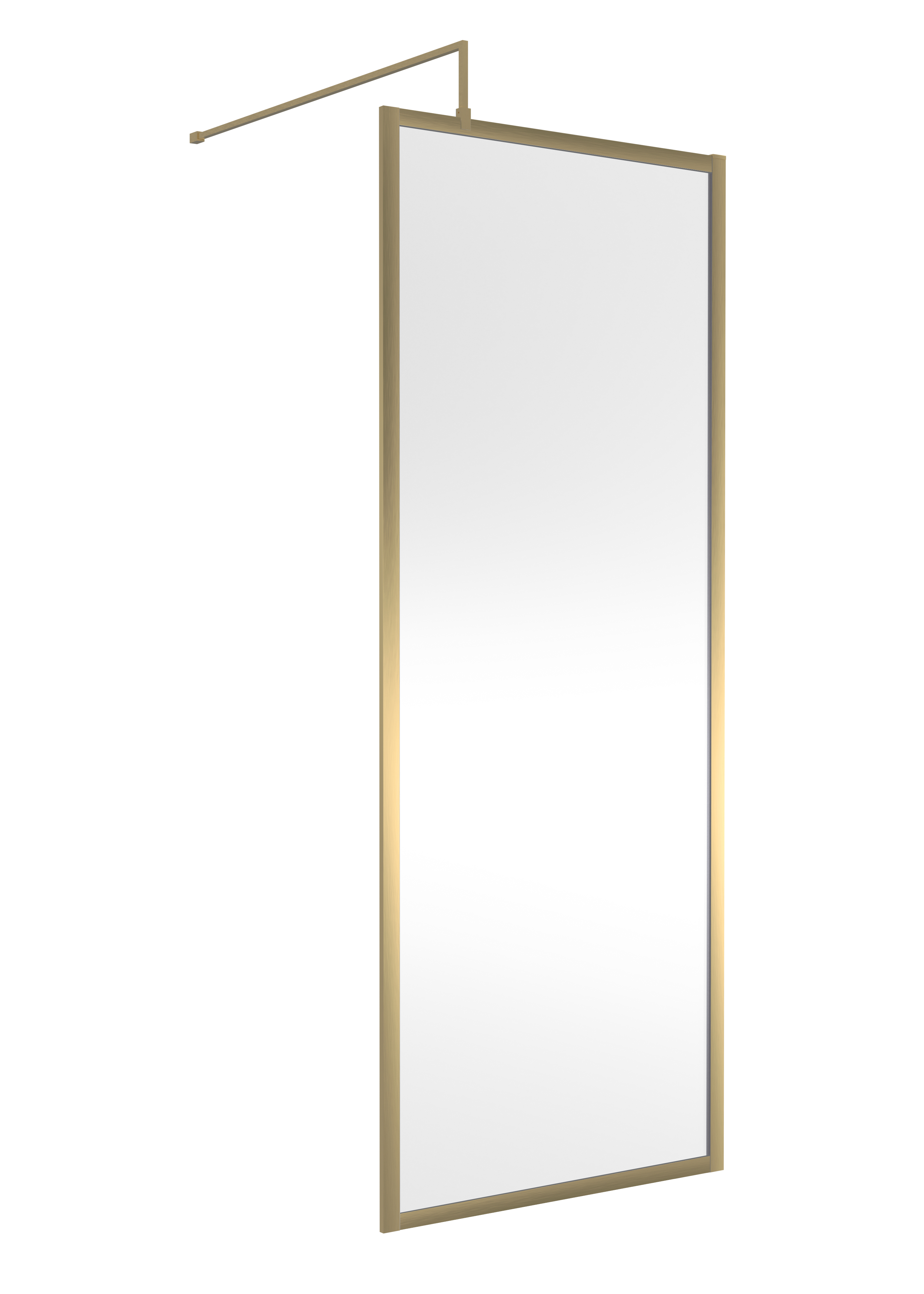 Hudson Reed Full Outer Frame Wetroom Screen 1950x800x8mm - Brushed Brass (18937)